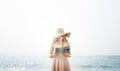 Book Reading Living Woman Chill Calm Beach Concept Royalty Free Stock Photo