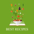 Book of recipes, cookbook, best recipes. Vegetarian, healthy eat