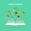 Book of recipes vector concept illustration