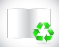 Book and recycle symbol illustration design Royalty Free Stock Photo