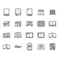 Book related icon and symbol set Royalty Free Stock Photo
