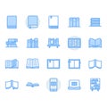 Book related icon and symbol set Royalty Free Stock Photo