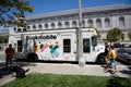 The book, the riding library stops near the capitol in San Francisco to offer books to rent to the public Royalty Free Stock Photo