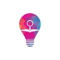 Book Search bulb shape concept Logo
