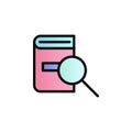 Book, search color gradient vector icon