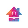 Book Search home shape concept Logo Royalty Free Stock Photo