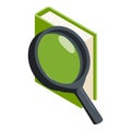 Book search icon, isometric style Royalty Free Stock Photo