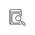 Book search line icon