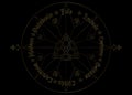 Book Of Shadows Wheel Of The Year Modern Paganism Wicca. Wiccan calendar and holidays. Compass with in the middle Triquetra symbol