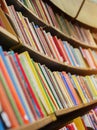 Book shelf, close up