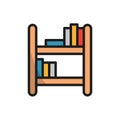 Book Shelf icon vector basic design simple and modern
