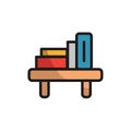Book Shelf icon vector basic design simple and modern