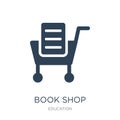 book shop icon in trendy design style. book shop icon isolated on white background. book shop vector icon simple and modern flat Royalty Free Stock Photo