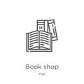 book shop icon vector from mall collection. Thin line book shop outline icon vector illustration. Outline, thin line book shop Royalty Free Stock Photo