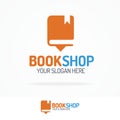 Book shop logo set isolated on background Royalty Free Stock Photo