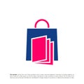 Book Shop Logo Vector. Shop Book logo design concept template. Creative Simple Icon Symbol Royalty Free Stock Photo
