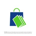 Book Shop Logo Vector. Shop Book logo design concept template. Creative Simple Icon Symbol Royalty Free Stock Photo