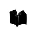 Book silhoutte illustration. Object icon concept isolated vector Royalty Free Stock Photo