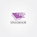 Book speed icon template, creative vector logo design ,library, illustration element Royalty Free Stock Photo