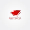 Book speed icon template, creative vector logo design ,library, illustration element Royalty Free Stock Photo