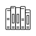 Book spine vector icon. Outline design.