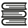 Book stack icon simple vector. Digital business Royalty Free Stock Photo