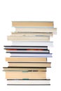 Book stack isolated on white background with copy Royalty Free Stock Photo