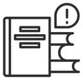 Book stack line icon. Education and knowledge symbol Royalty Free Stock Photo