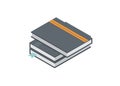 Book stack. Simple flat illustration.