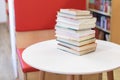 Book Stack On White Desk