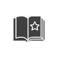 Book with star vector icon Royalty Free Stock Photo