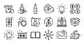 Book, Start business and Developers chat line icons set. Vector