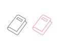 Book, Stationery Education Line Icon Set Vector Royalty Free Stock Photo