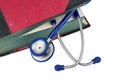 Book and stethoscope Royalty Free Stock Photo