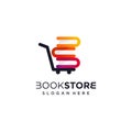 Book store logo design template with modern concept, book, store, modern, sell, Premium Vector