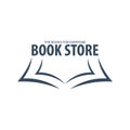 Book Store Logo. Education and book emblem. Vector illustration. Royalty Free Stock Photo