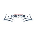 Book Store Logo. Education and book emblem. Vector illustration. Royalty Free Stock Photo