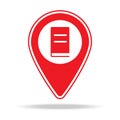 book store map pin icon. Element of warning navigation pin icon for mobile concept and web apps. Detailed book store map pin icon