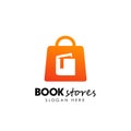 book stores logo design. book shop icon design Royalty Free Stock Photo