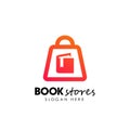 book stores logo design. book shop icon design Royalty Free Stock Photo