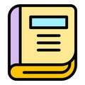 Book support icon color outline vector Royalty Free Stock Photo