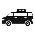 Book taxi bus icon simple vector. Airport transfer