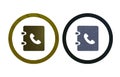 book telephone icon gold and gray Royalty Free Stock Photo