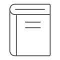 Book thin line icon, school and education Royalty Free Stock Photo