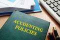 Book with title accounting policies. Royalty Free Stock Photo