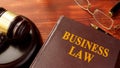 Book with title business law. Royalty Free Stock Photo