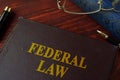 Book with title federal law. Royalty Free Stock Photo