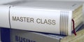 Book Title of Master Class. 3D.