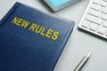 Book with title New rules and regulations Royalty Free Stock Photo