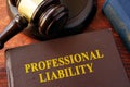 Book with title professional liability. Royalty Free Stock Photo